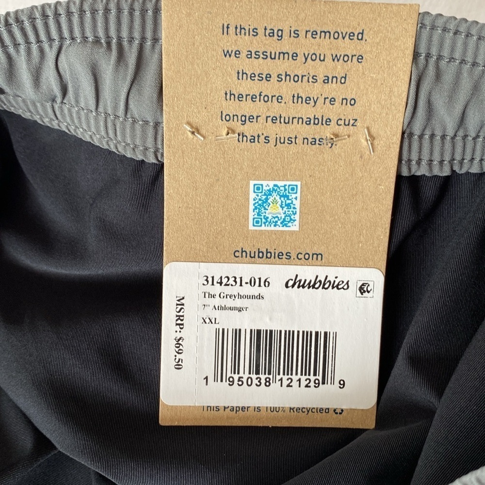 NWT Chubbies The Greyhounds Athlounger. Hidden Compression Shorts Inside.Pockets - Picture 7 of 11